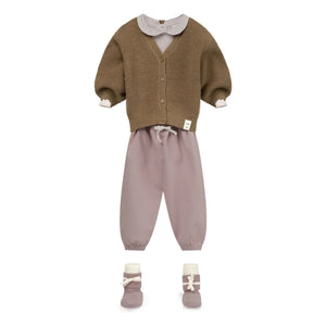 Gray Label - Pantalón Jogger Mini de Algodón Orgánico | Ciruela