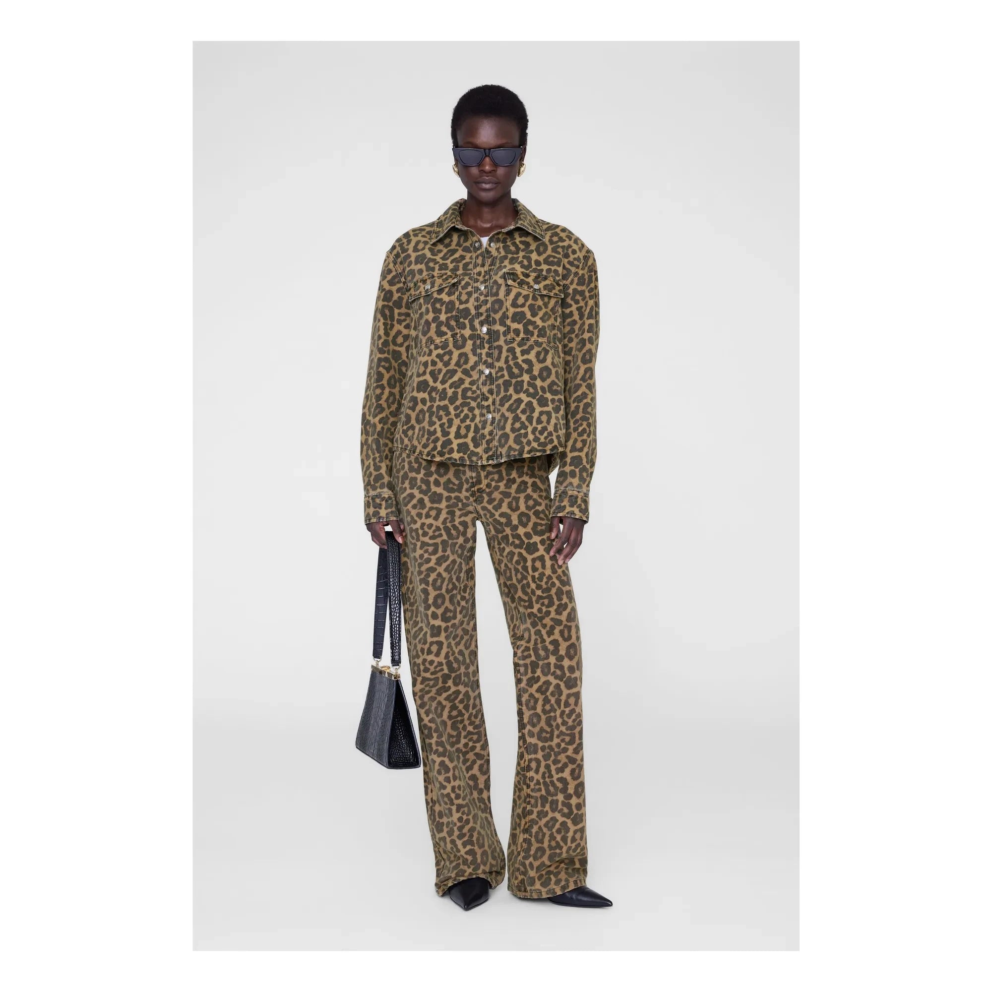 Anine Bing - Camisa Paxton Leopard | Marrón