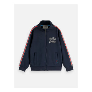 Scotch & Soda - Sudadera de rayas con cremallera | Azul marino