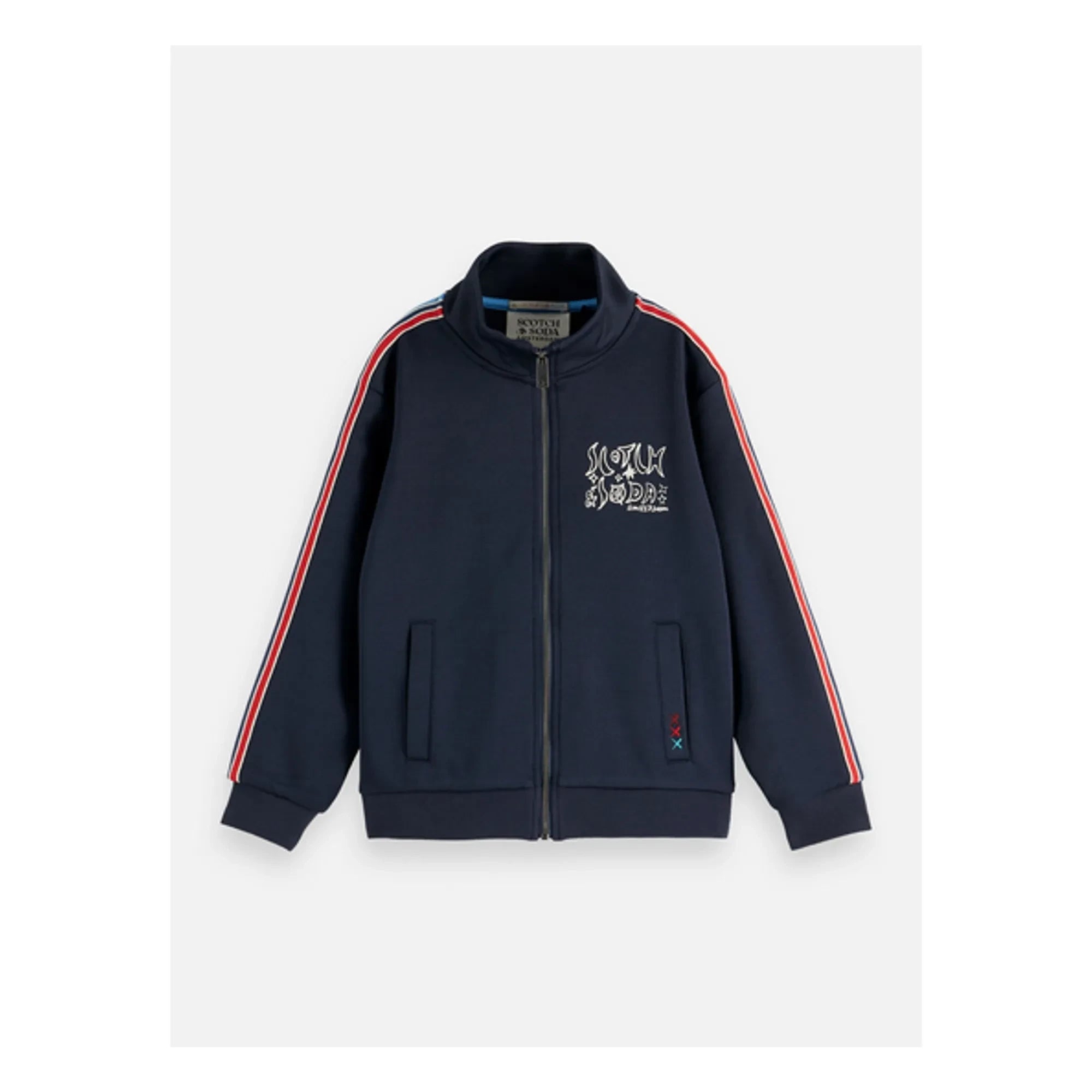 Scotch & Soda - Sudadera de rayas con cremallera | Azul marino