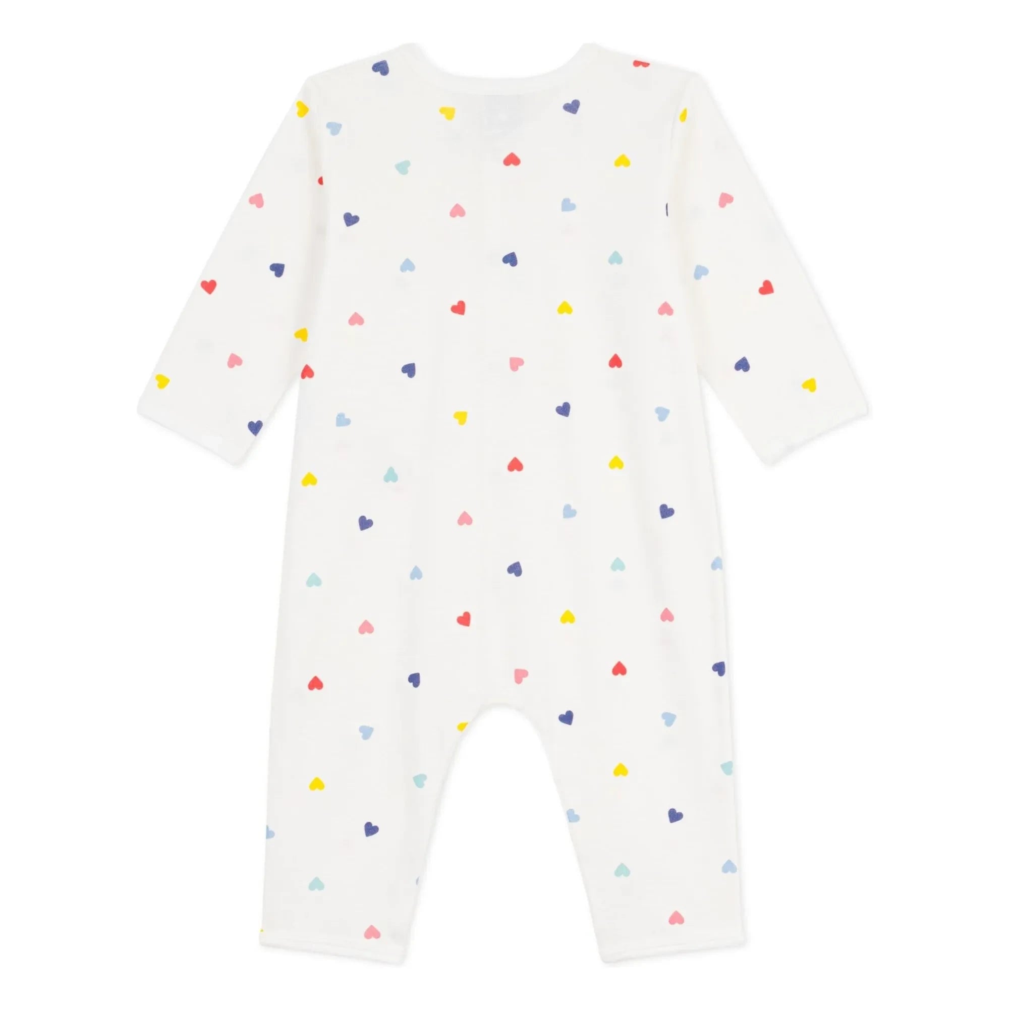 Petit Bateau - Pijama con estampado de corazones "Sleep Well" | Blanco