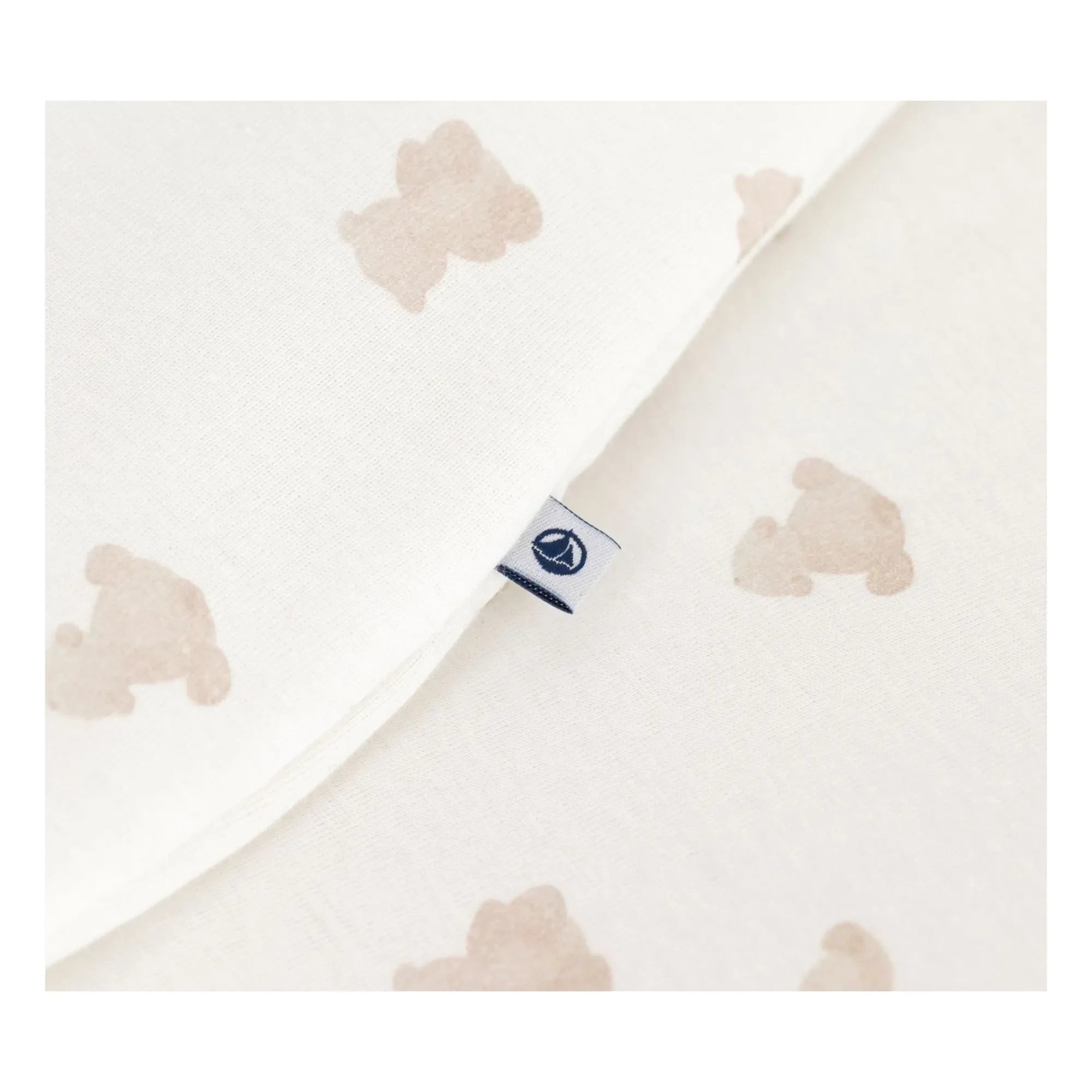 Petit Bateau - Saco de dormir con osito de algodón orgánico | Blanco