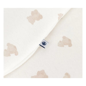 Petit Bateau - Saco de dormir con osito de algodón orgánico | Blanco
