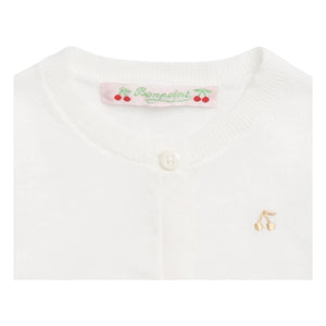Bonpoint - Cárdigan de Algodón Blanco