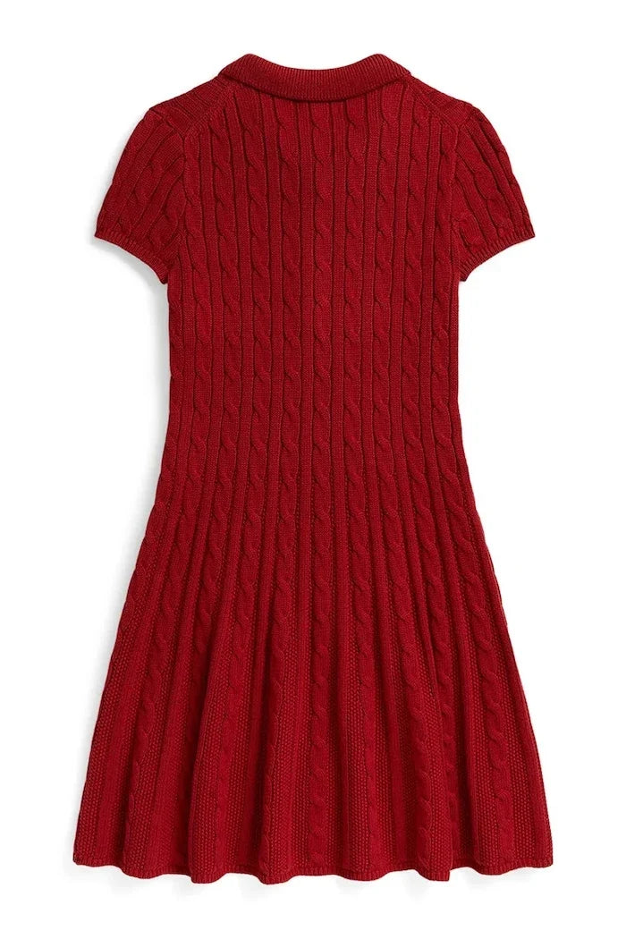 Vestido acampanado de algodón Polo Ralph Lauren