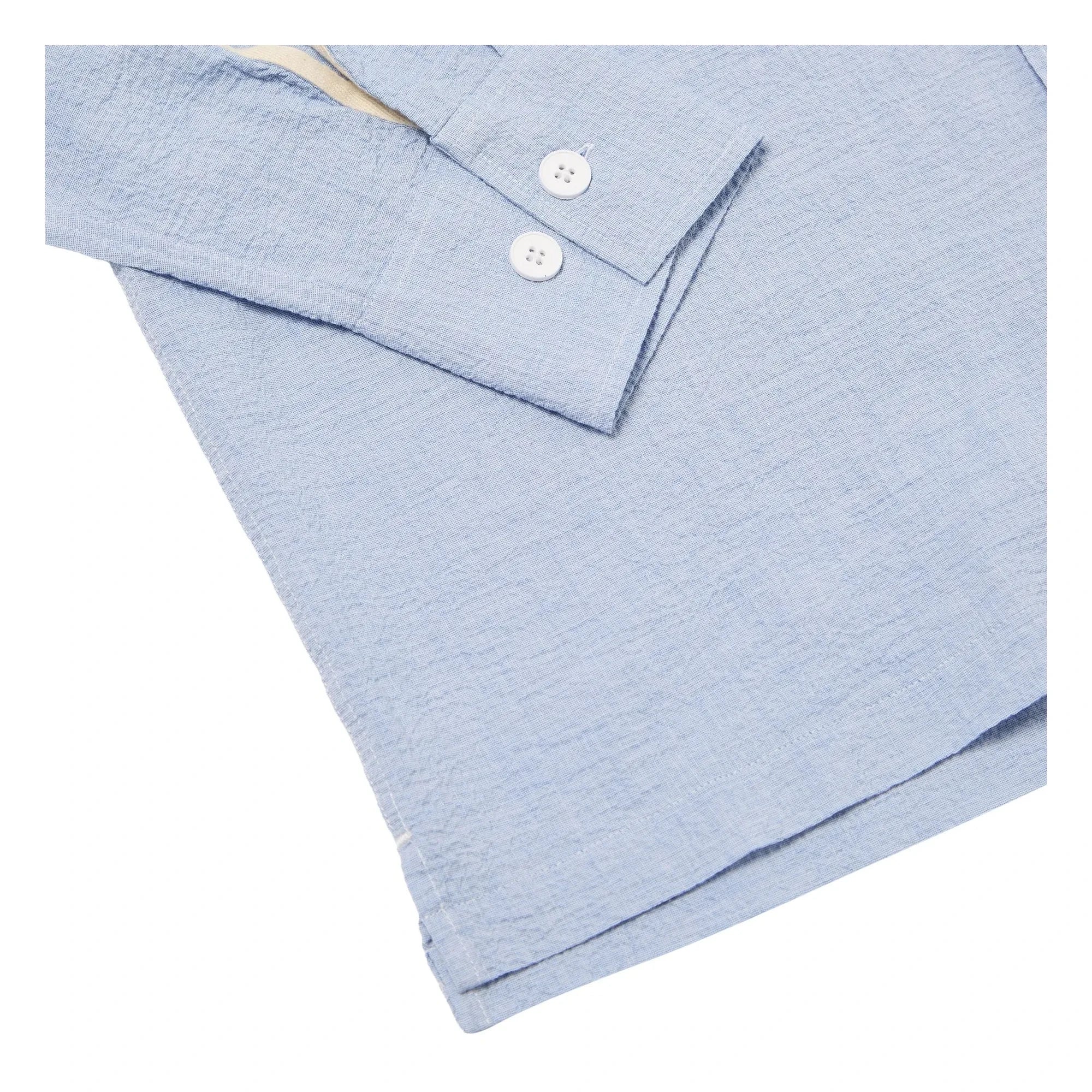 Universal Works - Camisa Seersucker Utility | Azul claro
