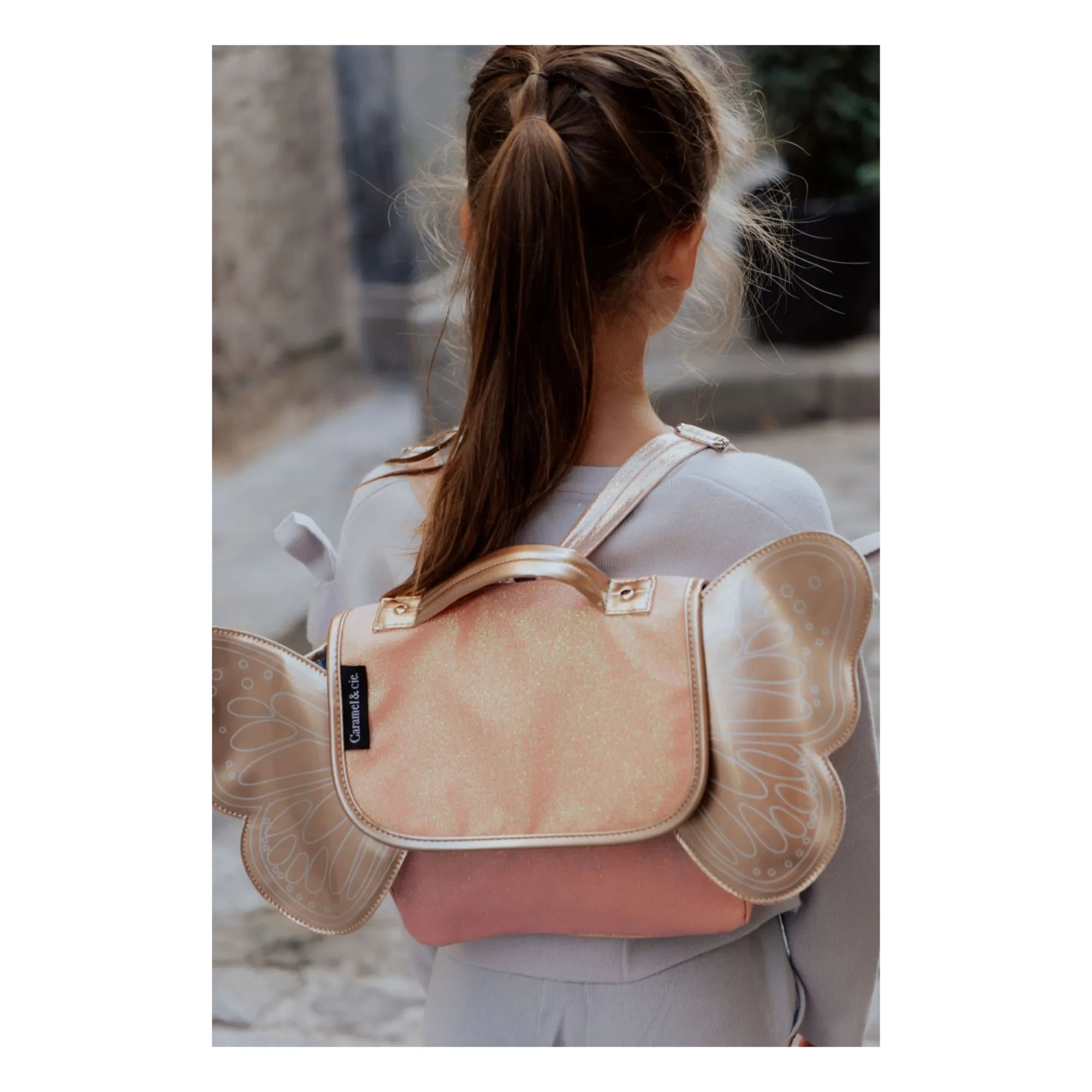 Caramel & Cie - Bolso Mariposa Irisada | Coral