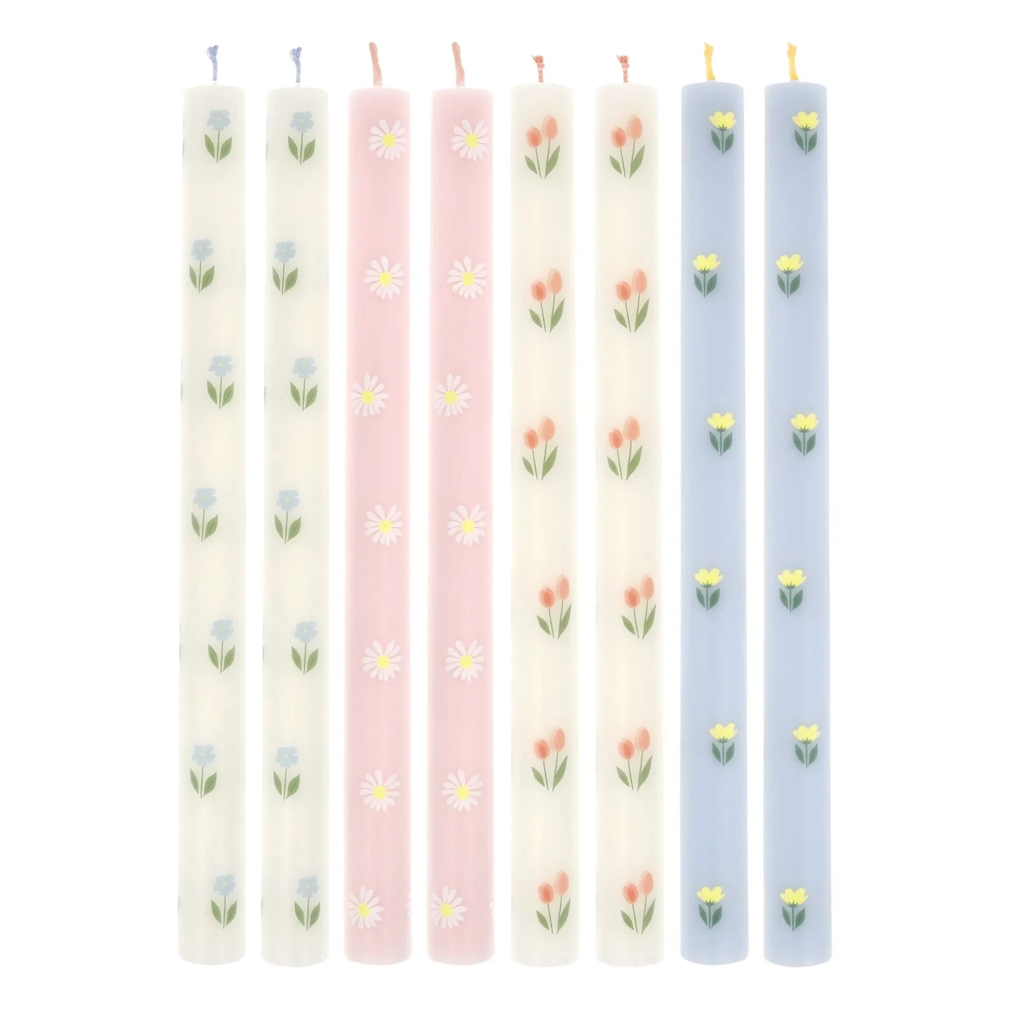 Meri Meri - Velas de Flores - Set de 8