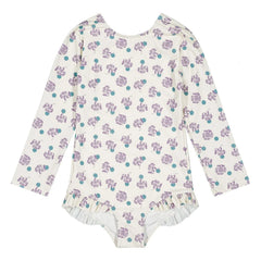 Soor Ploom - Bañador Mayes de Flores con Fibras Recicladas | Blanco