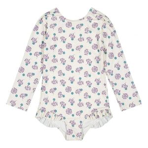 Soor Ploom - Bañador Mayes de Flores con Fibras Recicladas | Blanco