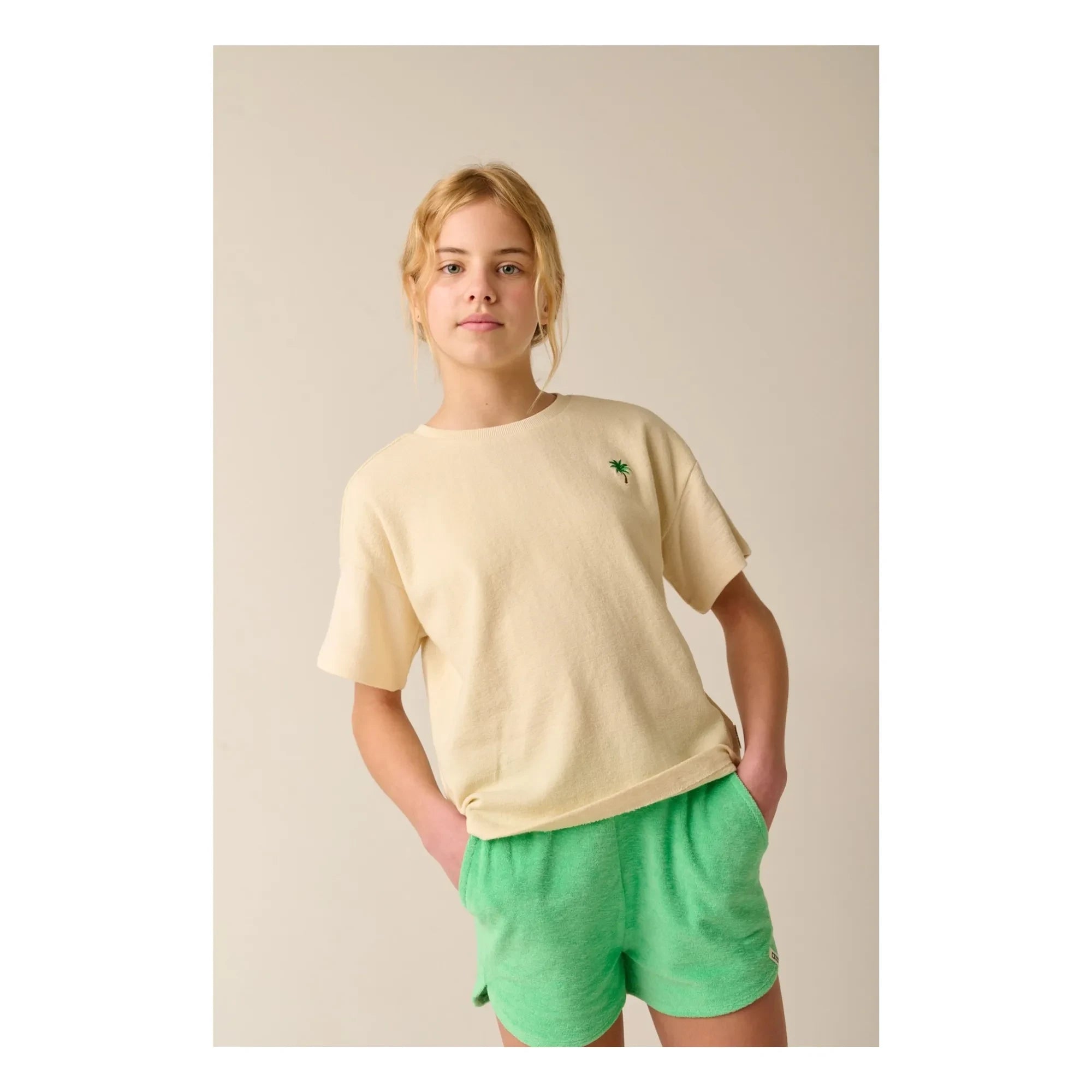 Tumble N'Dry - Pantalones Cortos de Toalla de Algodón Orgánico Paraiba | Verde