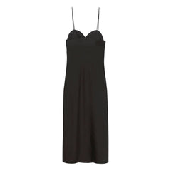 Cordera - Vestido cuello corazón | Negro