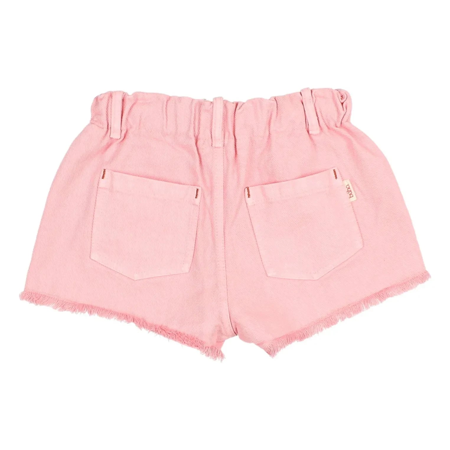 Búho - Püsküllü Denim Lyocell Şort | Rosa suave