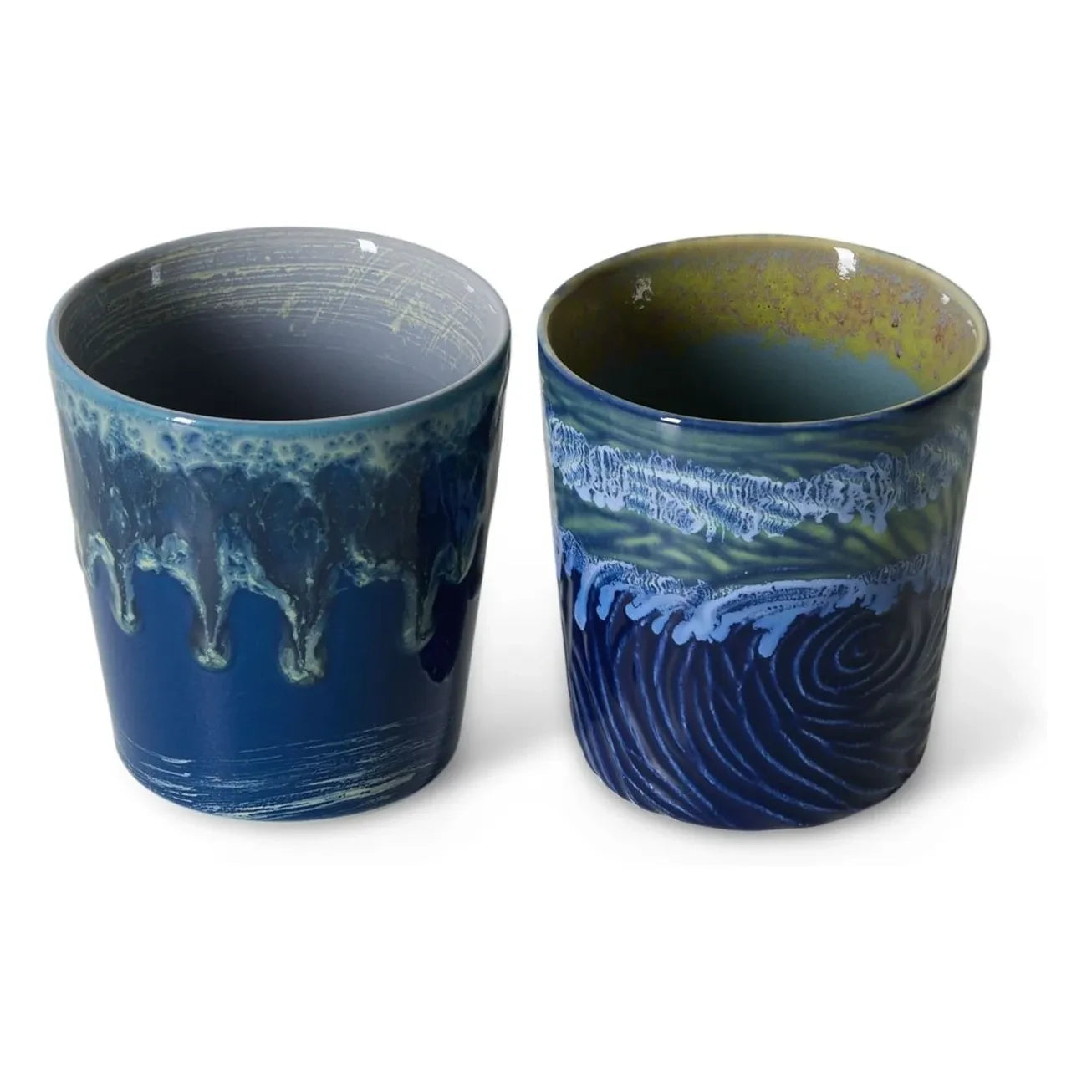 HKliving - Tazas de café de cerámica La noche estrellada de Van Gogh | Azul noche