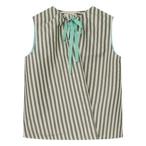 Dr Bloom - Blusa de rayas de menta | Caqui