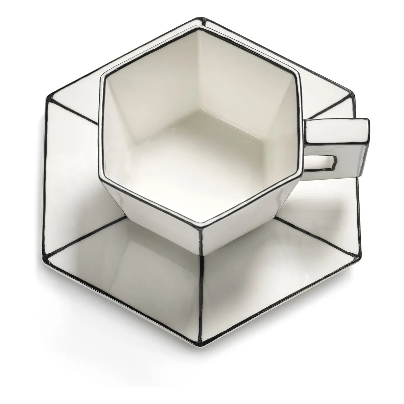 Serax - Juego de tazas y platos Annabet Philips - 2 unidades | Negro/Blanco