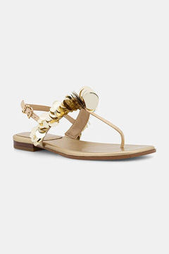 Sandalia de tacón bajo de piel Loretta Thong para mujer de MICHAEL Michael Kors