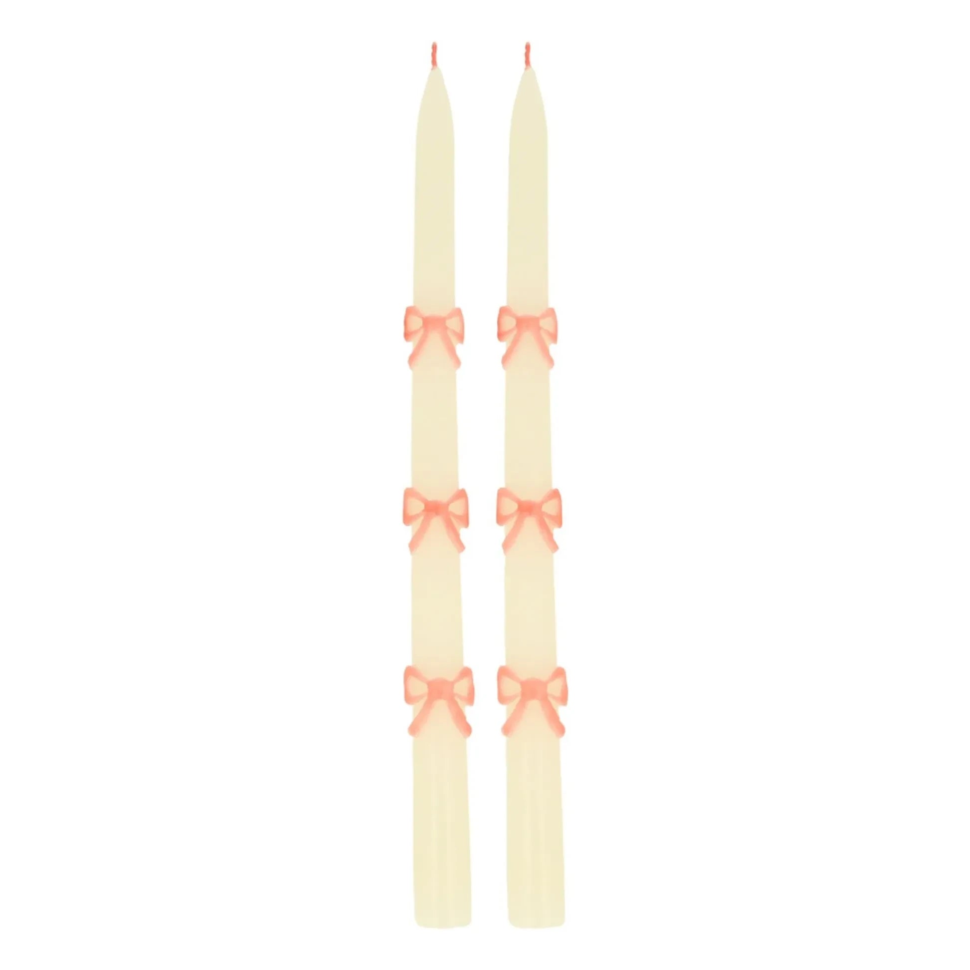 Meri Meri - Velas con lazos rosas - Set de 2