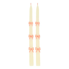 Meri Meri - Velas con lazos rosas - Set de 2