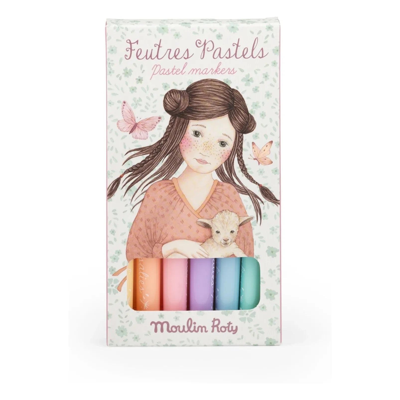 Moulin Roty - Les Rosalies rotuladores pastel - Caja de 6
