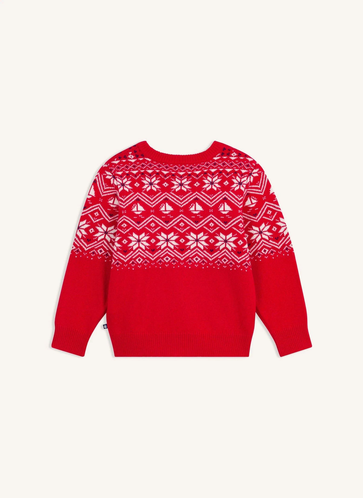 Petit Bateau - Jakarlı Yün Kazak | Kırmızı