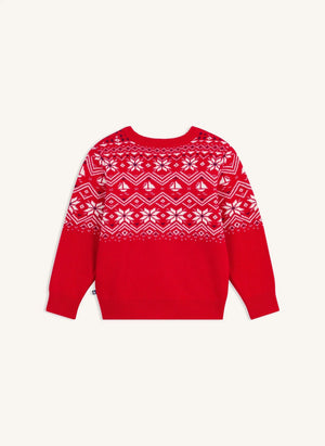Petit Bateau - Jakarlı Yün Kazak | Kırmızı