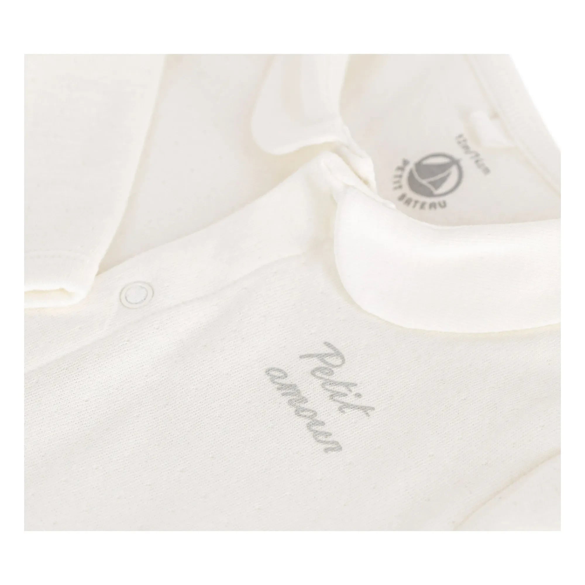 Petit Bateau - Pijama de dormir Petit Amour de algodón orgánico tubique | Blanco