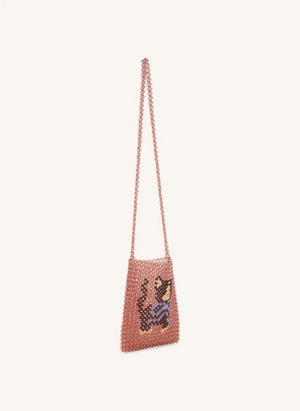 Konges Sløjd - Pembe Kedi Boncuk Çanta