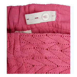 Mini Rodini - Pantalones de encaje de algodón orgánico | Rosa
