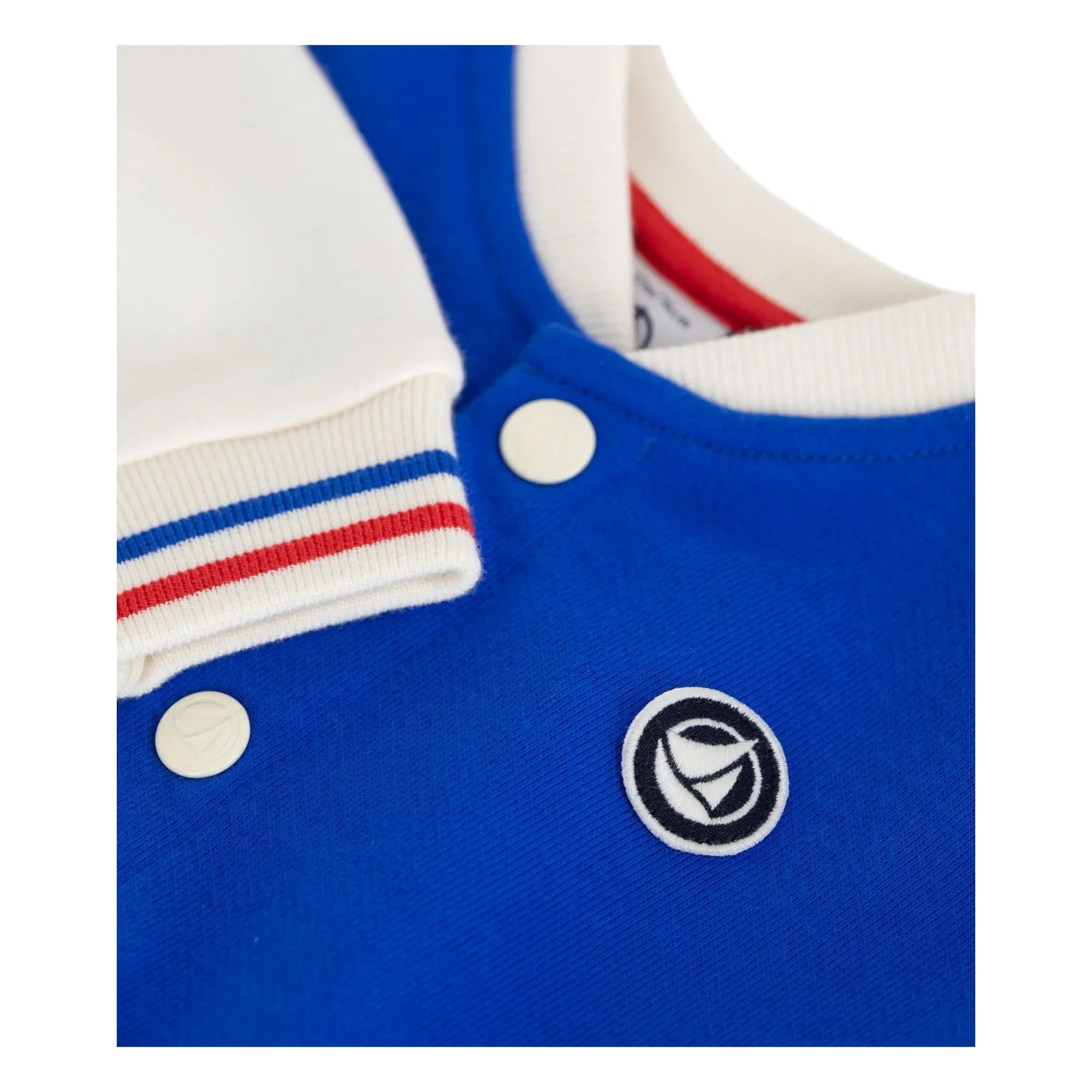 Petit Bateau - Chaqueta Colorblock Teddy | Azul rey