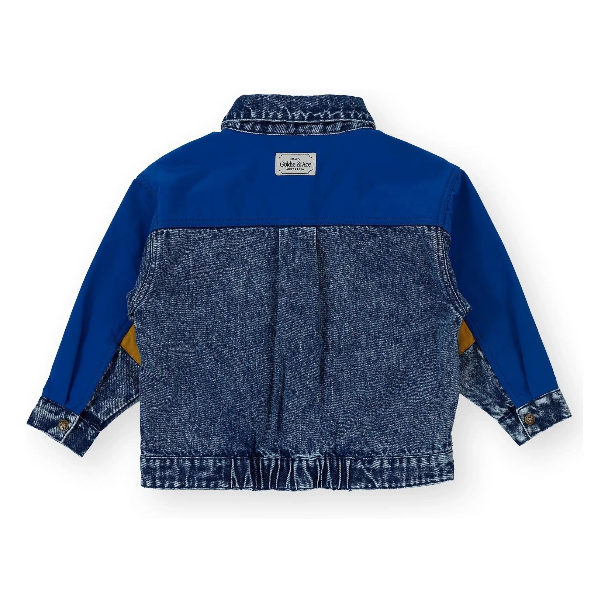 Goldie + Ace - Chaqueta vaquera vintage con bloques de color | Azul