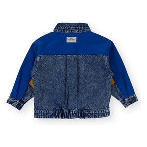 Goldie + Ace - Chaqueta vaquera vintage con bloques de color | Azul