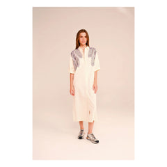 Vestido de voile de algodón bordado Sacrécoeur - Lou Taro | Blanco