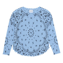 Kujten - Jersey de Cachemira Mela Bandana | Azul