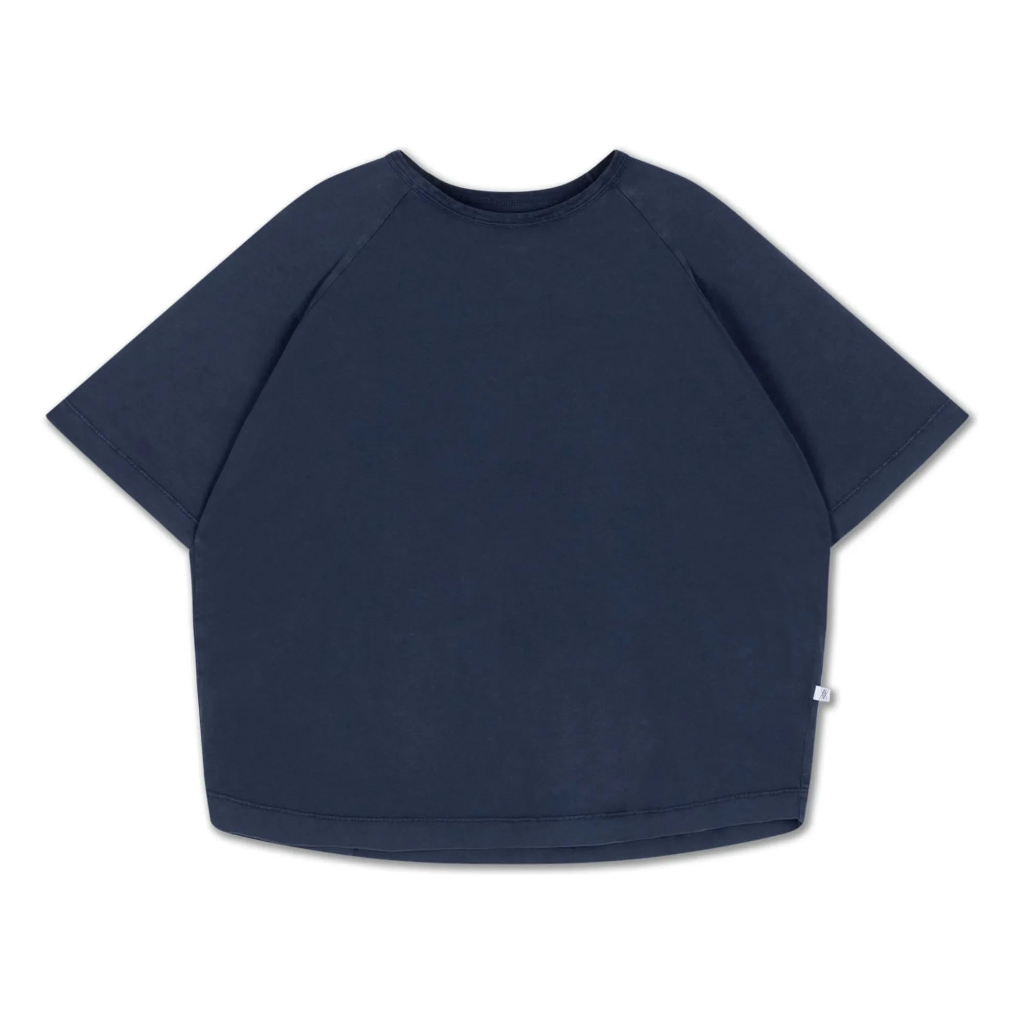 Repose AMS - Camiseta de algodón orgánico raglán | Azul noche
