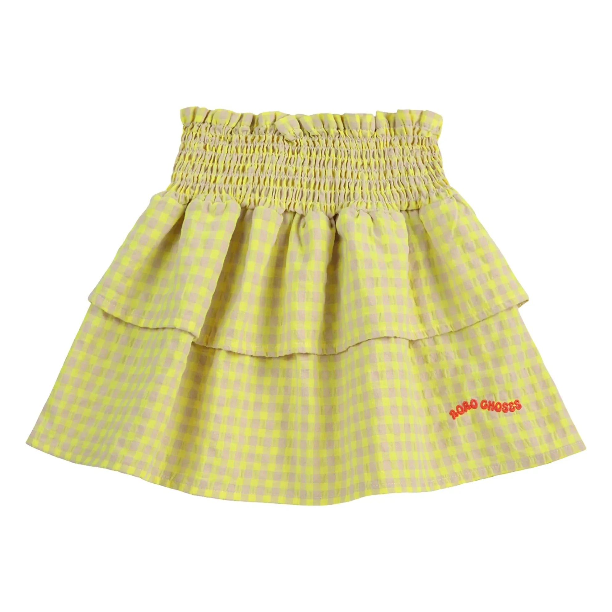 Bobo Choses - Falda de cuadros vichy | Amarillo