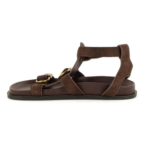 Sandalias de cuero Sessùn - Romulus | Chocolate