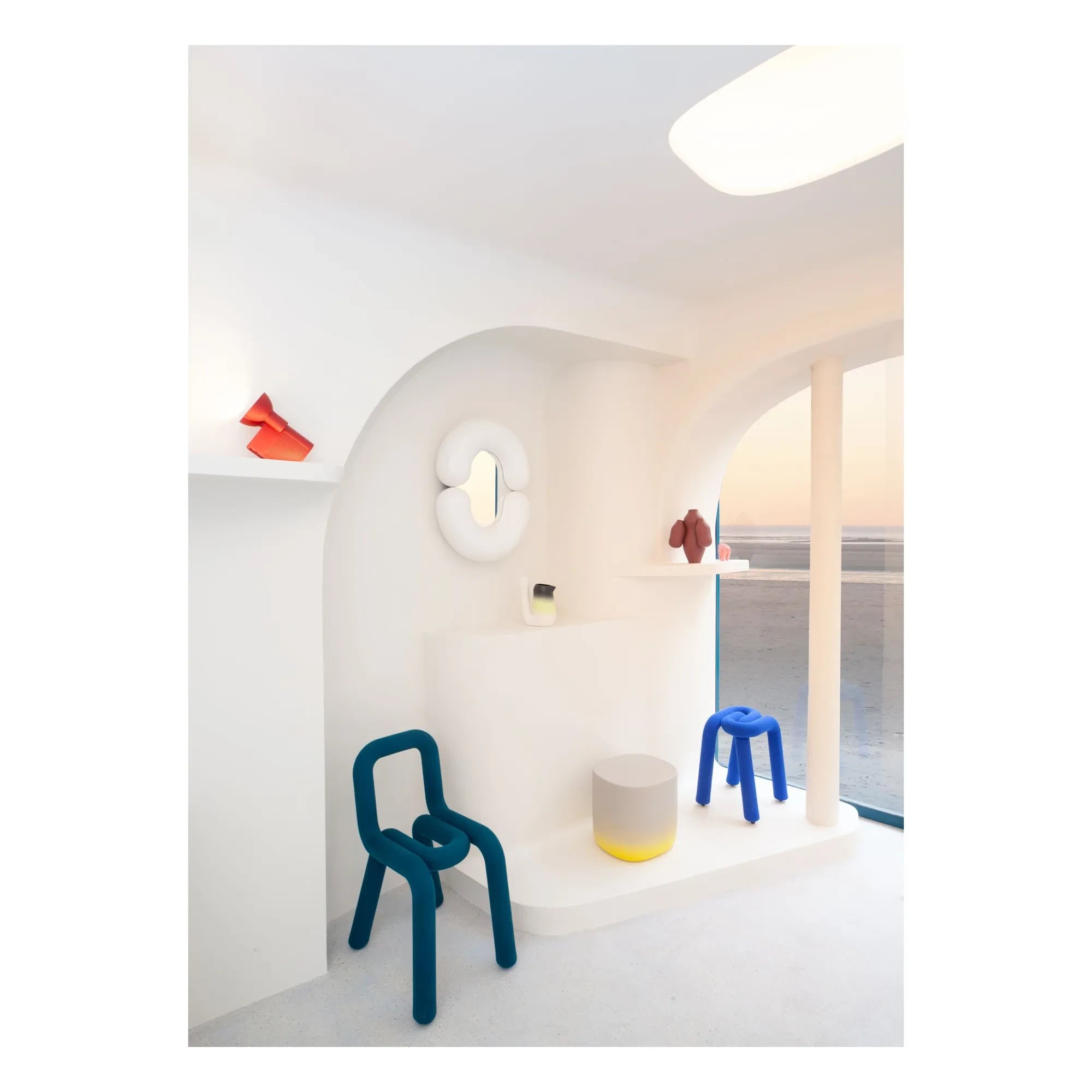 Moustache - Espejo Zodiac - Jean-Baptiste Fastrez | Blanco