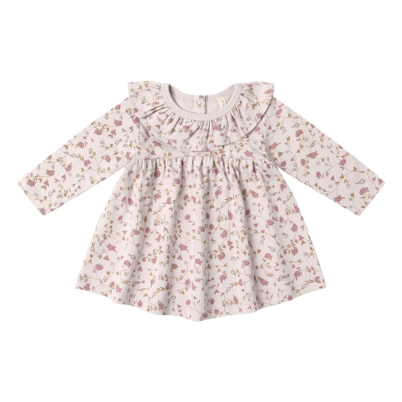 Quincy Mae - Vestido de algodón orgánico con flores | Lila