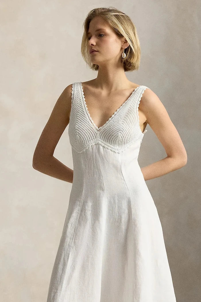 Vestido de lino de verano Polo Ralph Lauren