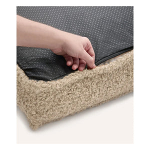Cafide - Cama para Perros Cuadra Trigo Sarraceno | Beige
