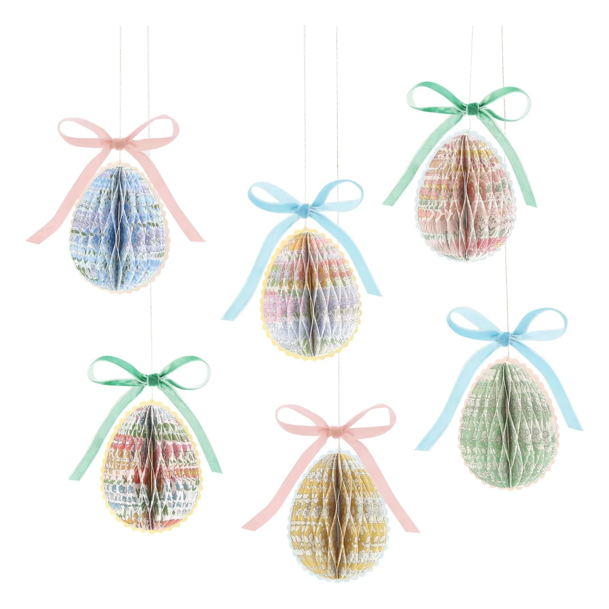 Meri Meri - Huevos decorativos colgantes - Meri Meri x Liberty - Pack de 6