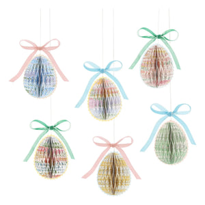 Meri Meri - Huevos decorativos colgantes - Meri Meri x Liberty - Pack de 6