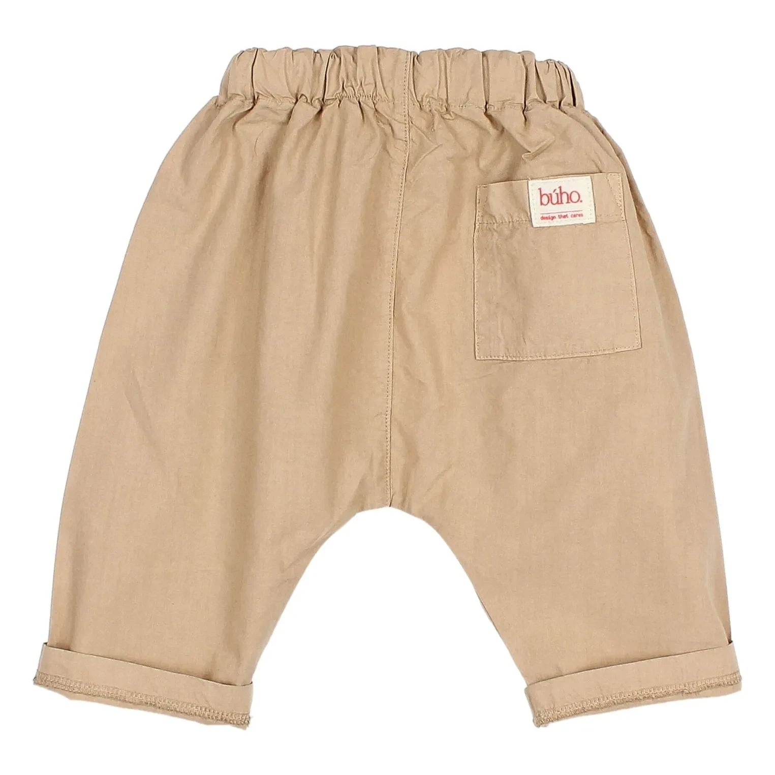 Búho - Pantalón de bebé de popelín de algodón orgánico | Beige