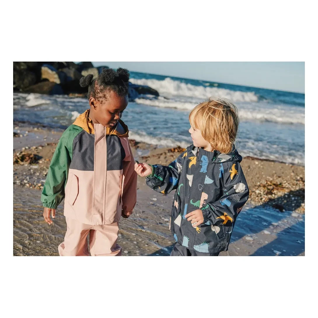 Liewood - Conjunto impermeable Manu Dinosaurs hecho con fibras recicladas | Azul marino