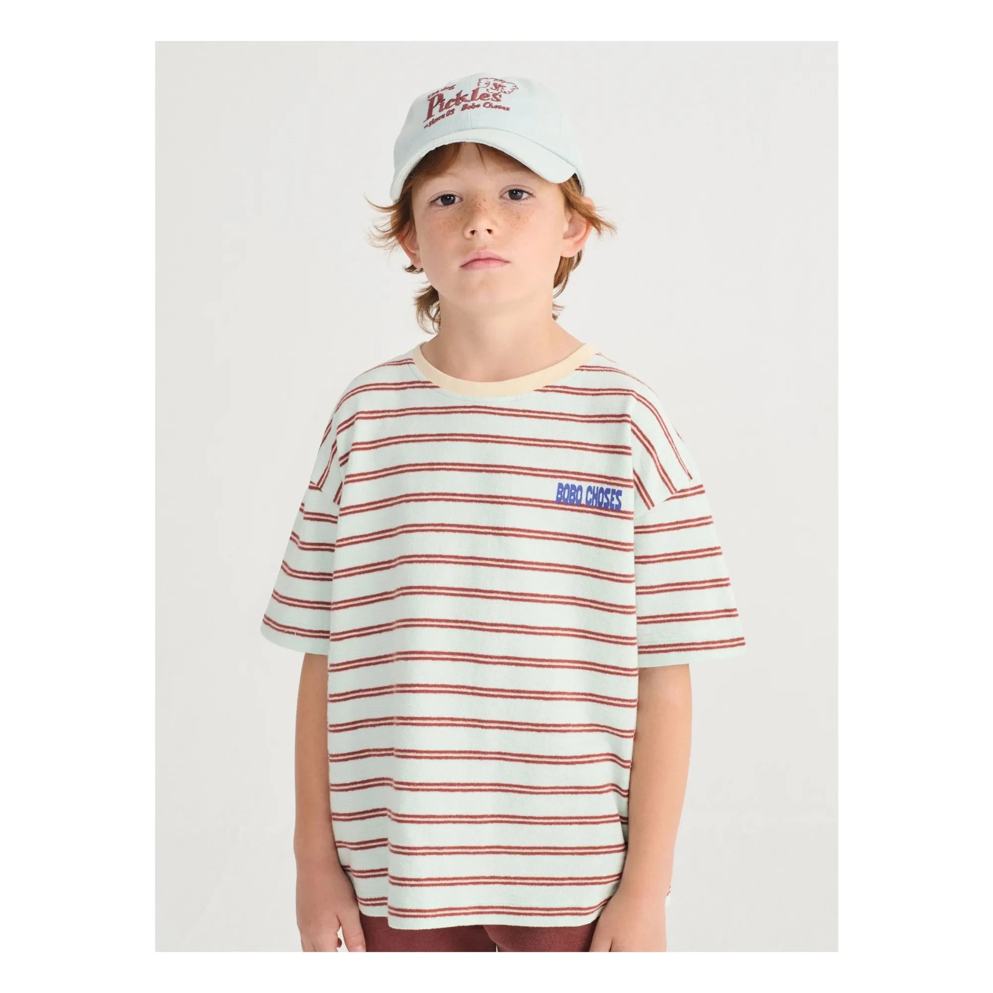 Bobo Choses - Bobo Choses Camiseta a Rayas | Azul claro
