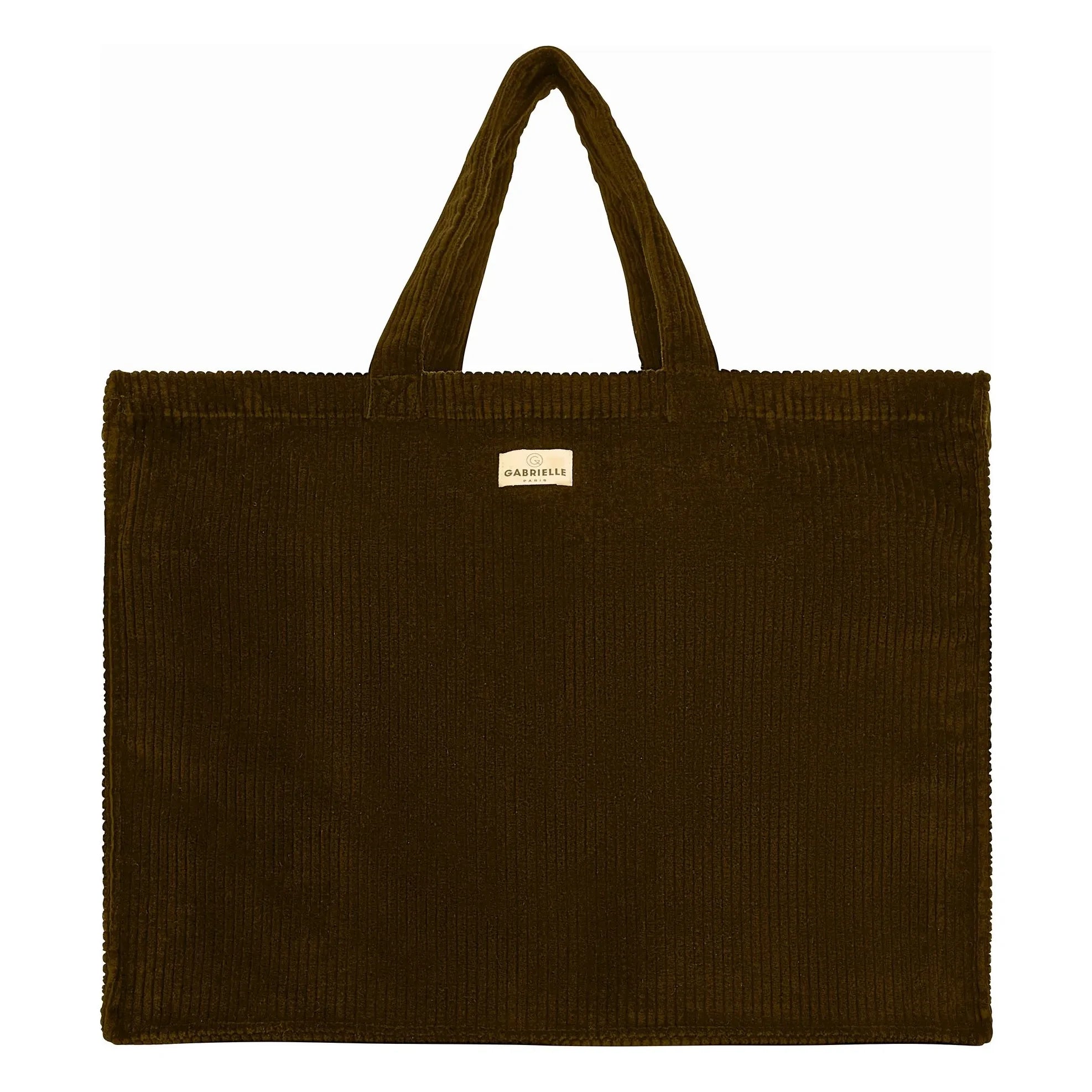 Gabrielle Paris - Bolsa de fin de semana de terciopelo | Verde oliva