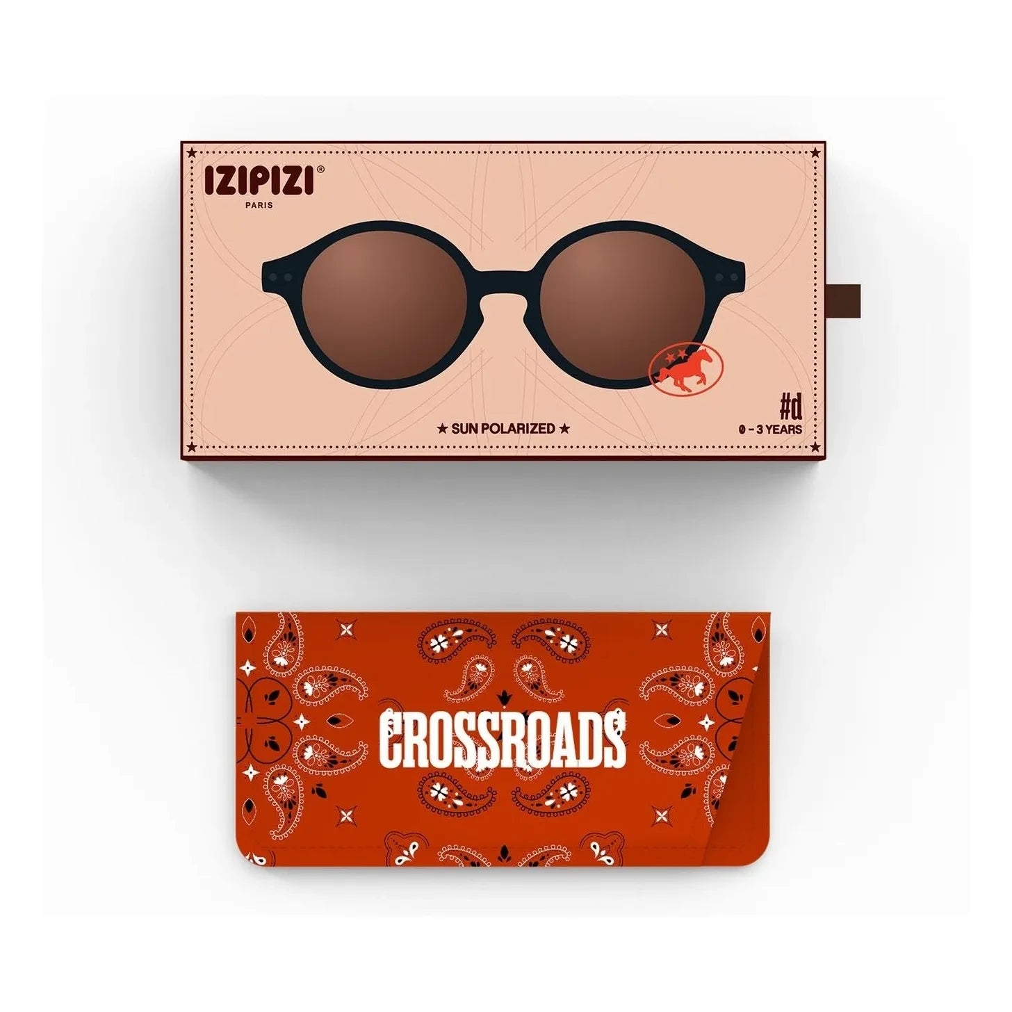 IZIPIZI - Gafas de sol para bebé #D | Negro brillante