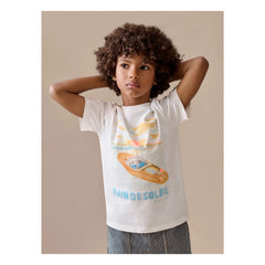 Bonpoint - Camiseta de algodón orgánico Thibald Sun Bath | Crudo