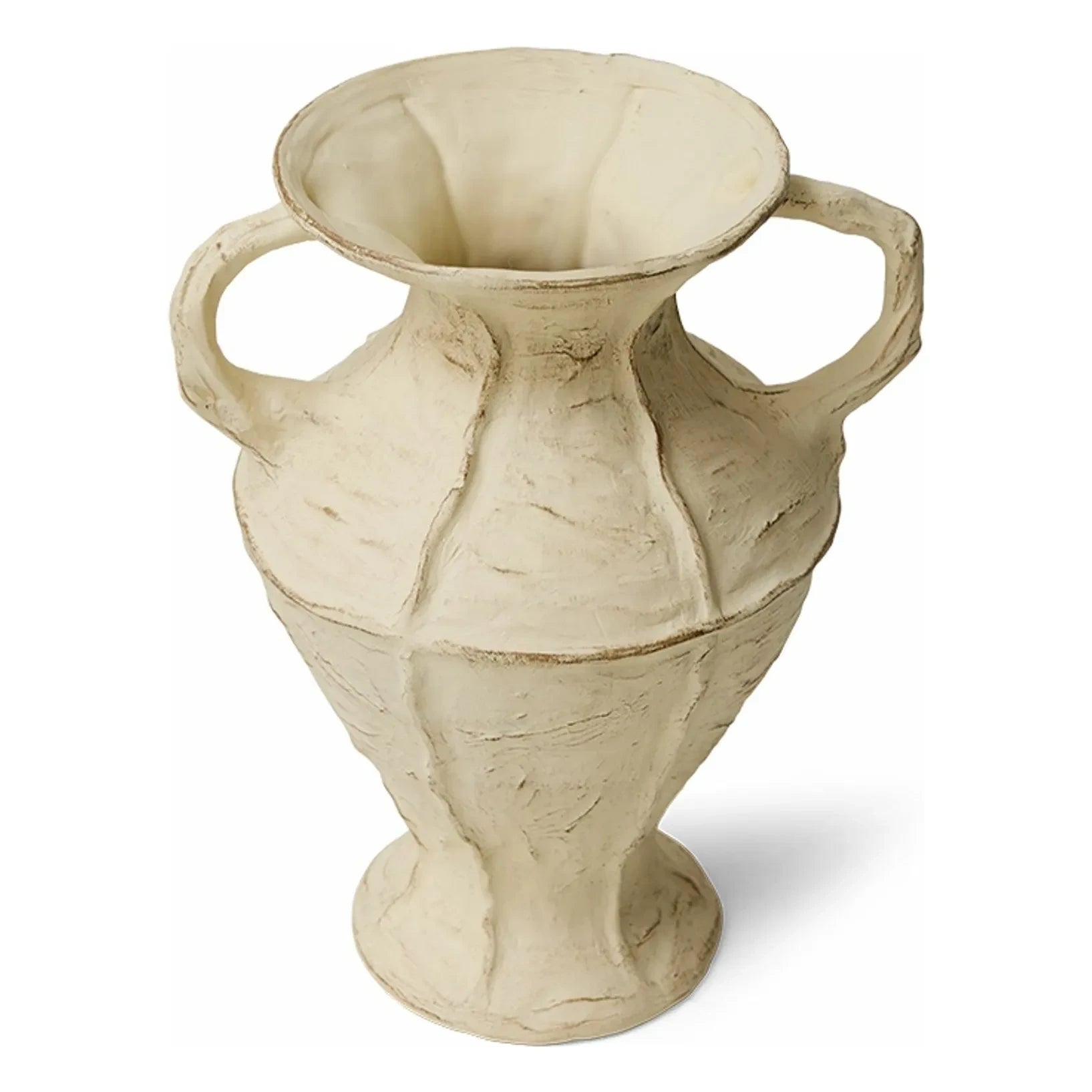 HKliving - Jarrón de cerámica de gres New Classics | Crema